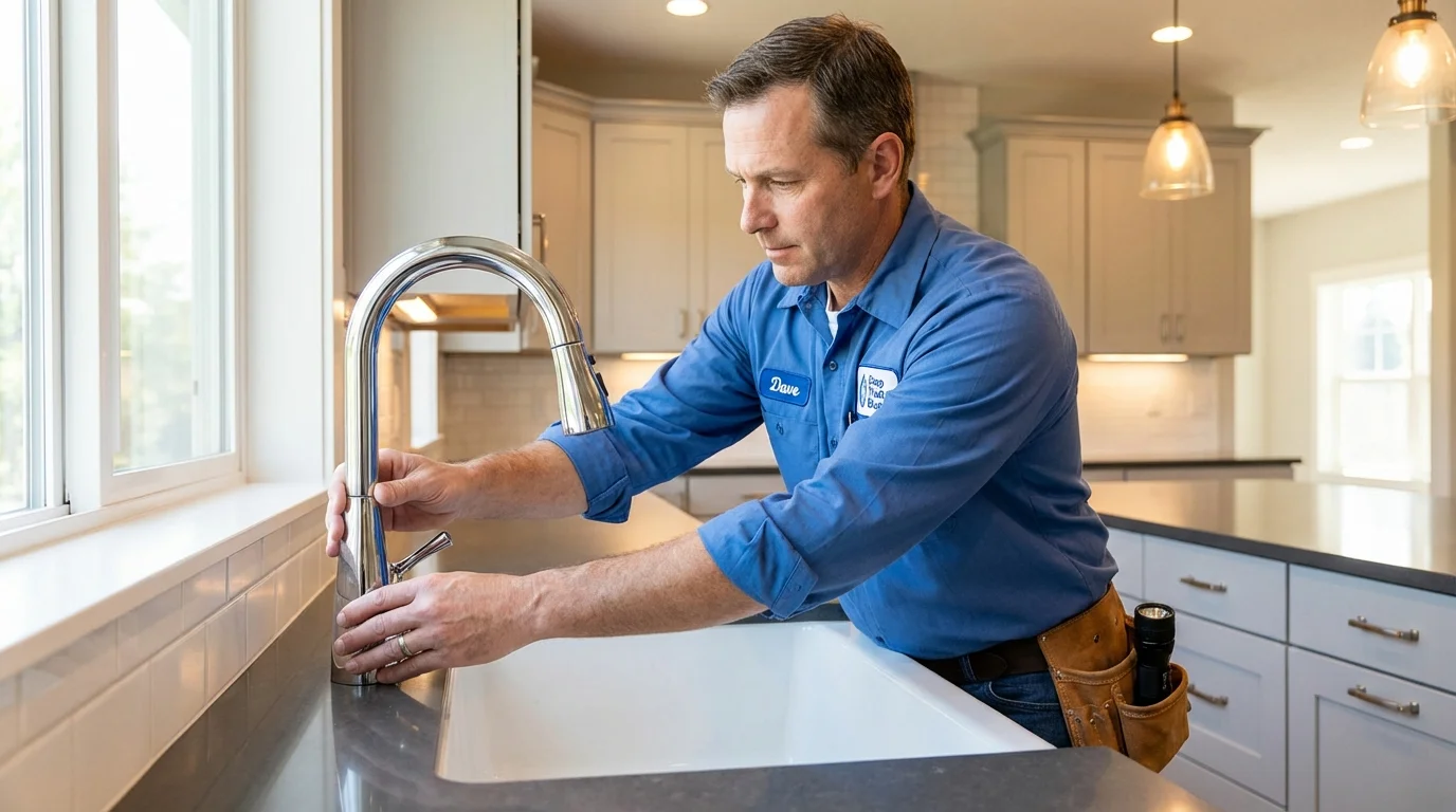 Kitchen faucet installation by Johns Plumbing LLC in Malden